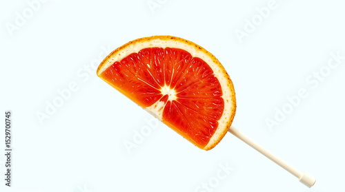 Slice of Fresh Grapefruit on a Stick represents the concept of healthy eating and creative food presentation.