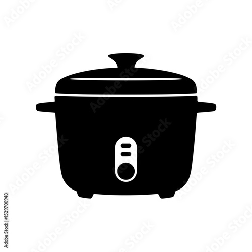 Electric rice cooker silhouette