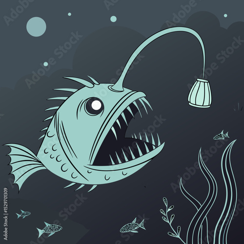 vector illustration of a fish
