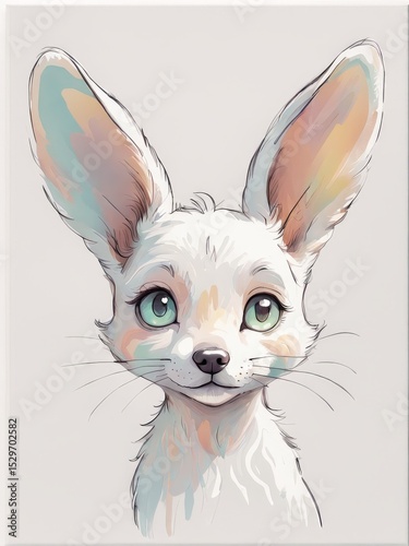 illustration of a watercolor cat