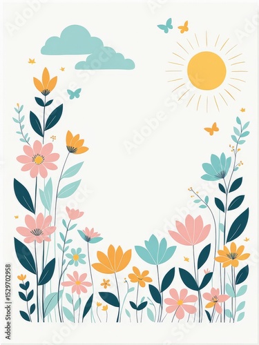 hand drawn floral frame. vector design element.hand element.