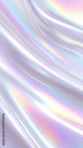 A soft, shimmering silk cloth in a spectrum of pastel hues, creating an ethereal effect with fluid, graceful folds.