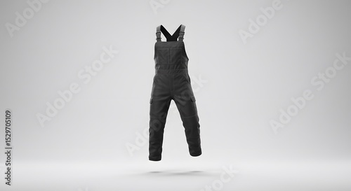 Black Work Overalls Mockup: Stylish and Durable Workwear Design for Professionals
