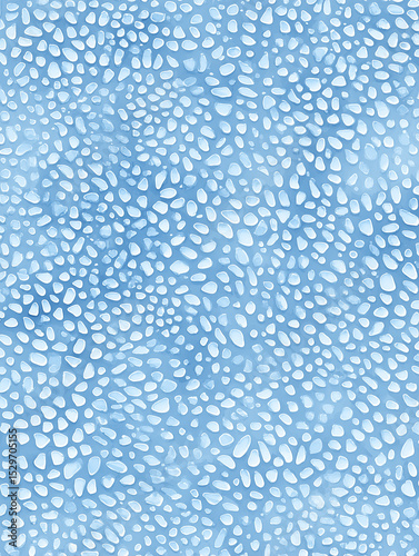An abstract pattern of soft, organic shapes creates a sense of flow and harmony with a calming blue palette.