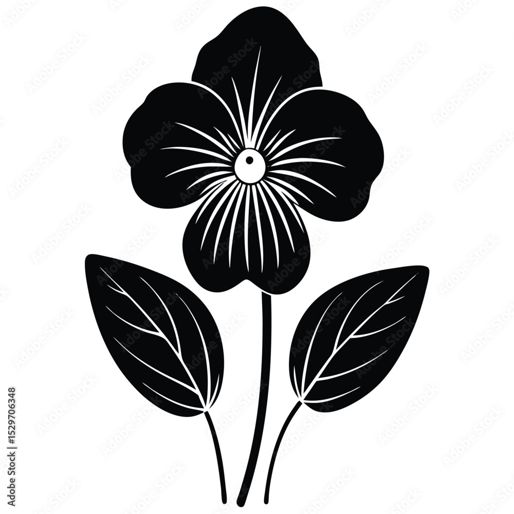 Fototapeta premium black and white flower isolated