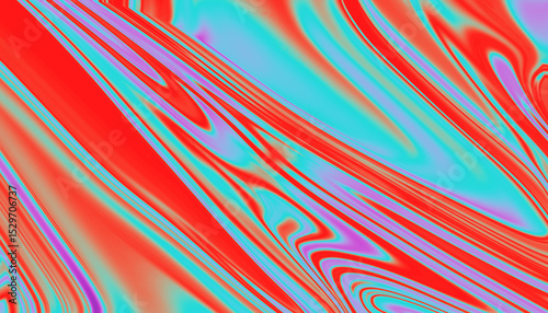 abstract red and cyan striped background with waves