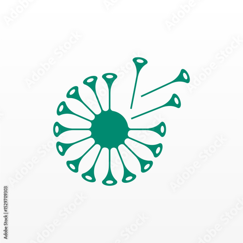 imple logo design of dandelion flower