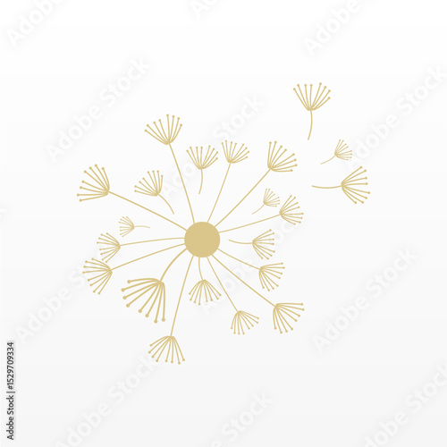 imple logo design of dandelion flower