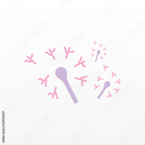 imple logo design of dandelion flower
