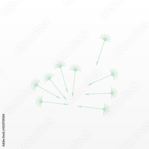 imple logo design of dandelion flower