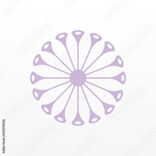 imple logo design of dandelion flower