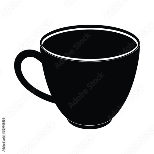 black cup of coffee
