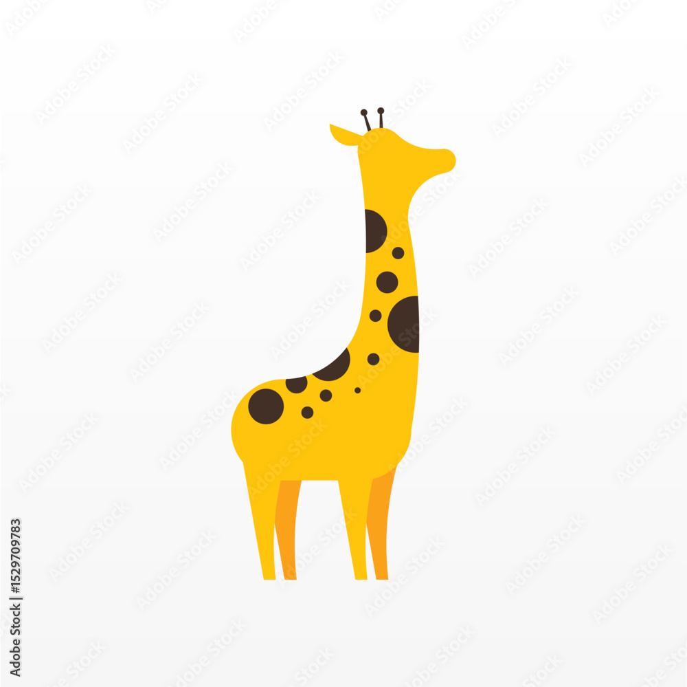 Fototapeta premium Simple giraffe logo design template