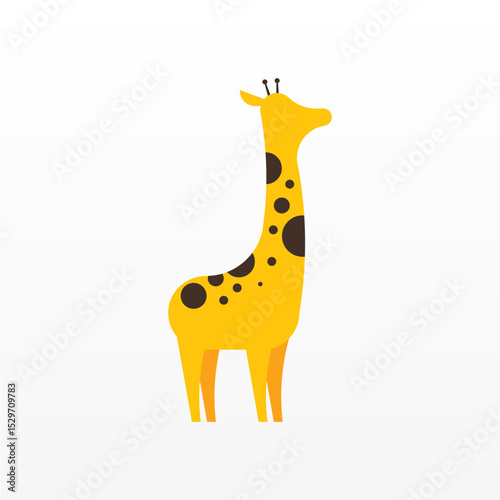 Simple giraffe logo design template