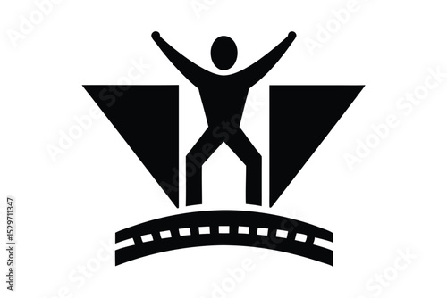 Performance vector silhouette icon