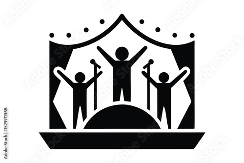 Performance vector silhouette icon