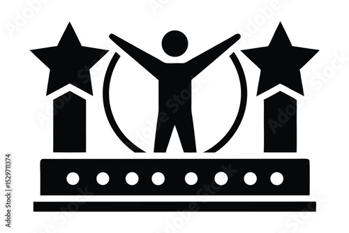 Performance vector silhouette icon