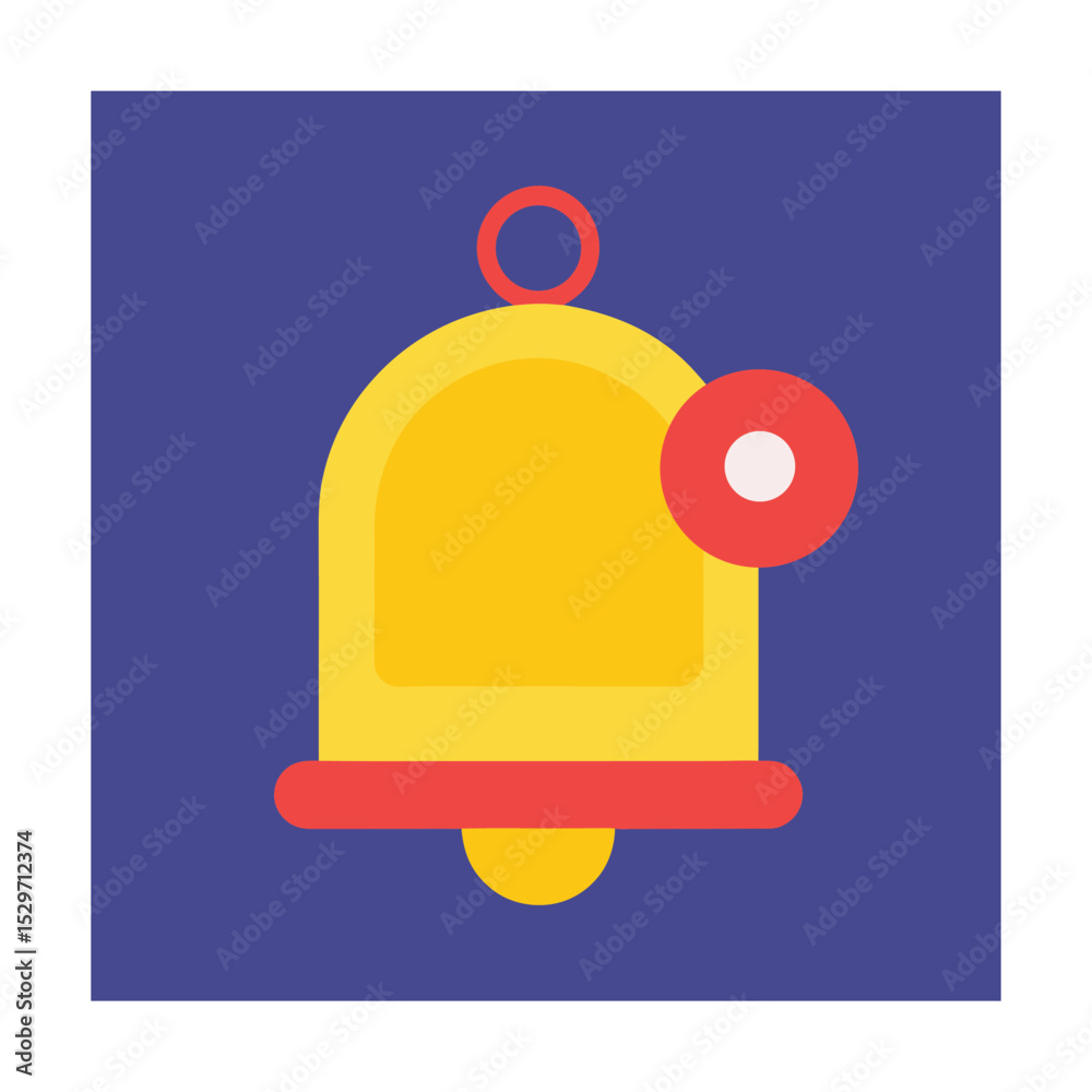 Naklejka premium Notification Bell Icon with Modern UI Style