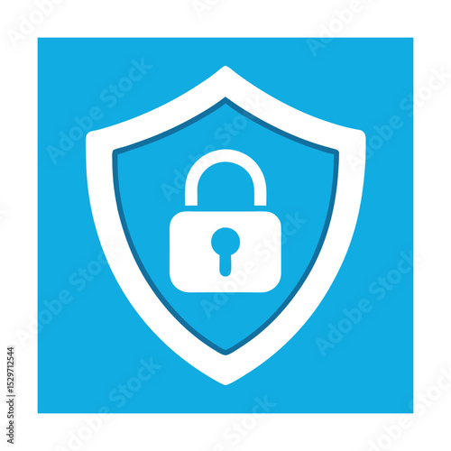VPN Shield Icon with Lock Modern Vector