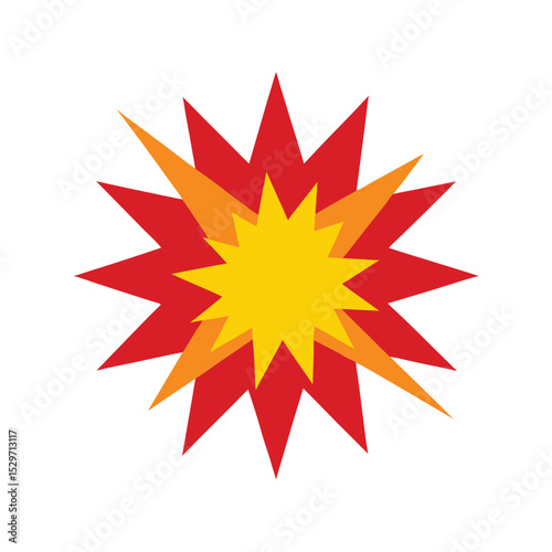 Pop Art Flash with Jagged Explosion Shape