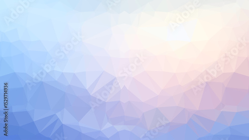 Abstract background geometric polygon vintage style. blue sky mosaic backdrop