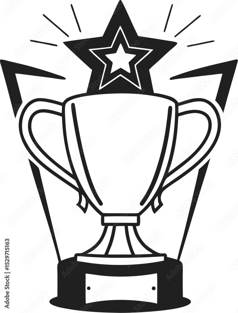 Outline icon for MVP sports award illustration Outline icon for MVP sports award illustration
