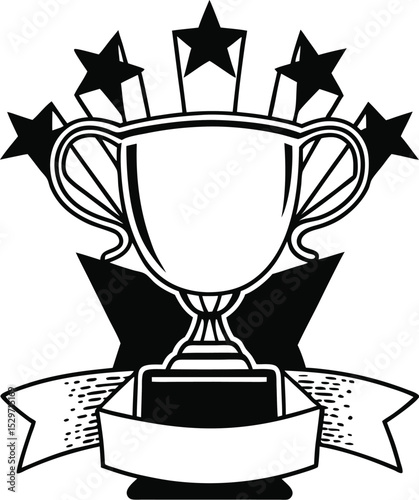 Outline icon for MVP sports award illustration