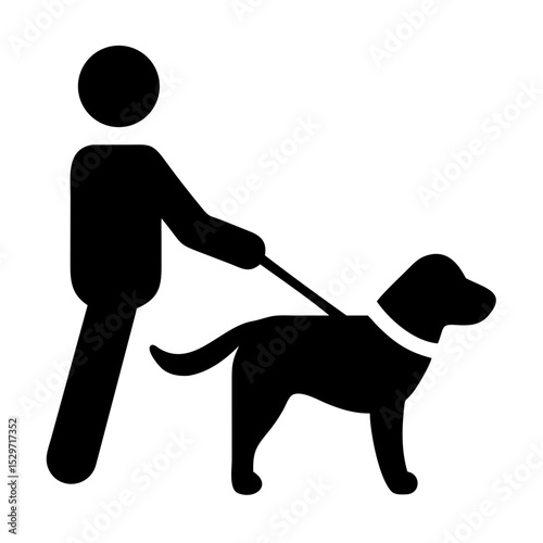 Guide Dog in Training Assists Handler During Outdoor Walk Near Local Park