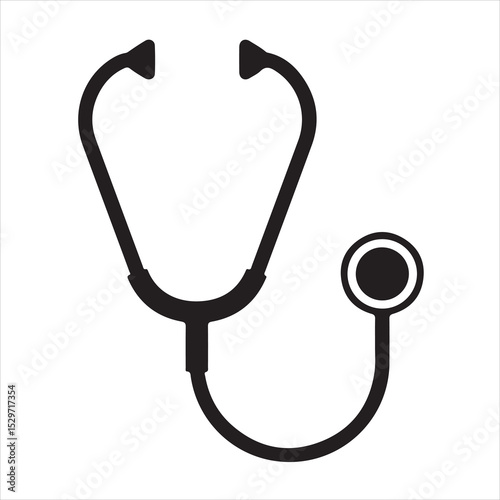stethoscope on white background