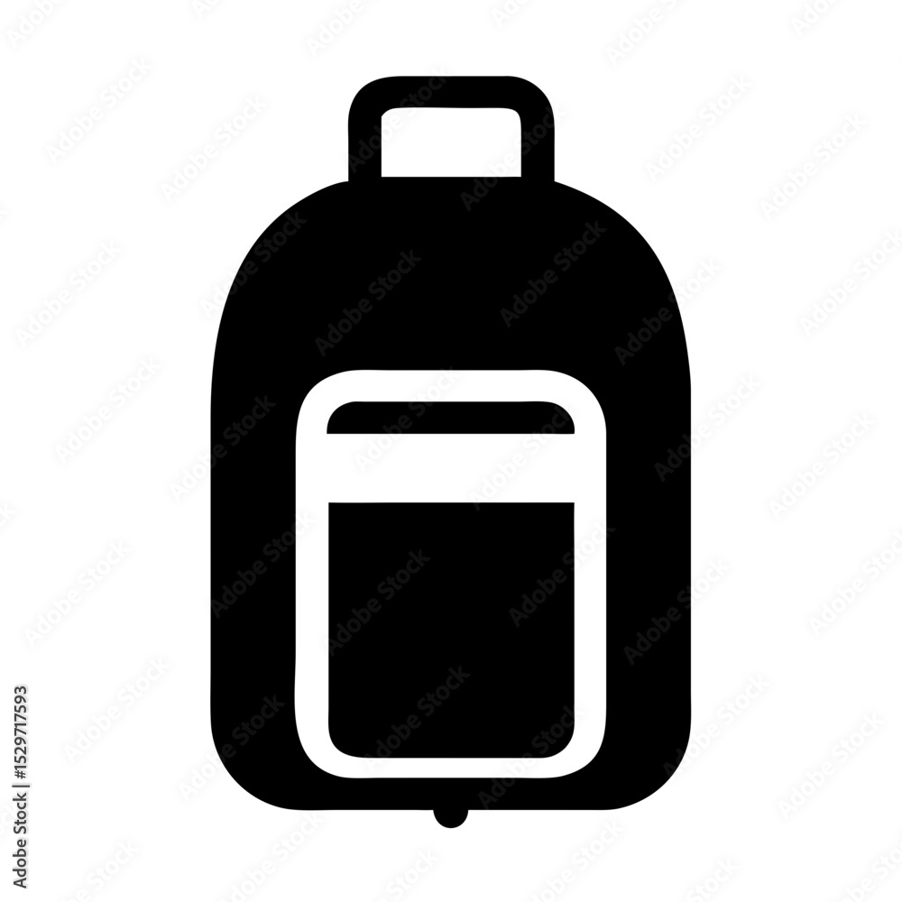 Silhouette of a Backpack Featuring a Mini Solar Charger for Outdoor Adventures Silhouette of a Backpack Featuring a Mini Solar Charger for Outdoor Adventures