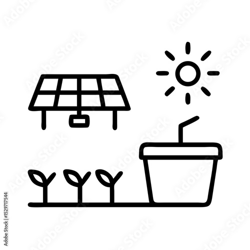 Rooftop Garden Features Solar Lights and Compost Bin for Sustainable Urban Living