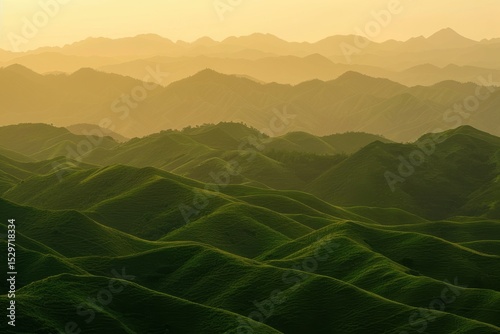 Green mountain landscape background scenery