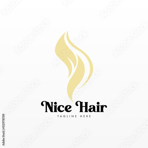 Women hair logo design concept