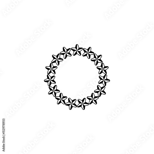 Stars circle icon design. Stars circle icon in trendy flat style design. Vector illustration.