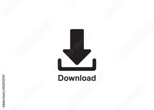 Simple download icon with text.