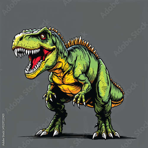 Tyrannosaurus Dinosaur vector illustration isolated