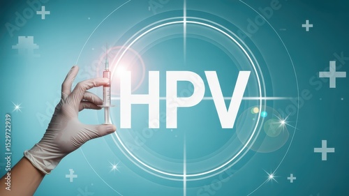 Medical illustration of hpv vaccination.