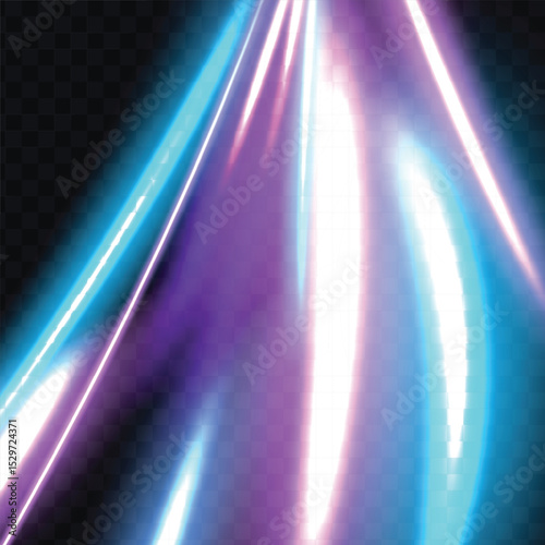 Speed connection vector background. Vector swirl trail effect. Light trail wave, fire path trace line, car lights, optic fiber and incandescence curve twirl.