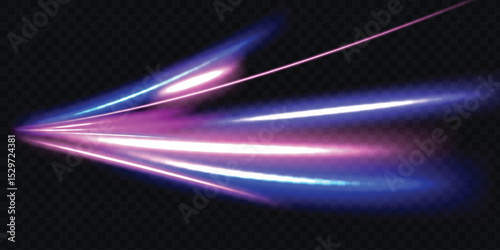 Speed connection vector background. Vector swirl trail effect. Light trail wave, fire path trace line, car lights, optic fiber and incandescence curve twirl.