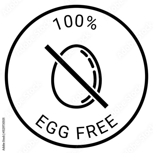 egg free icon vector drawing.