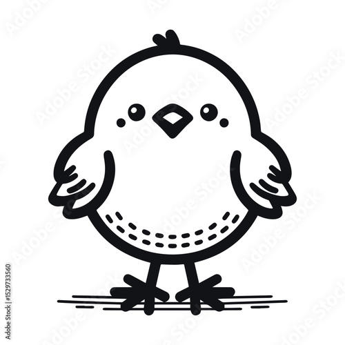 Cartoon bird illustration, on transparent background, vector