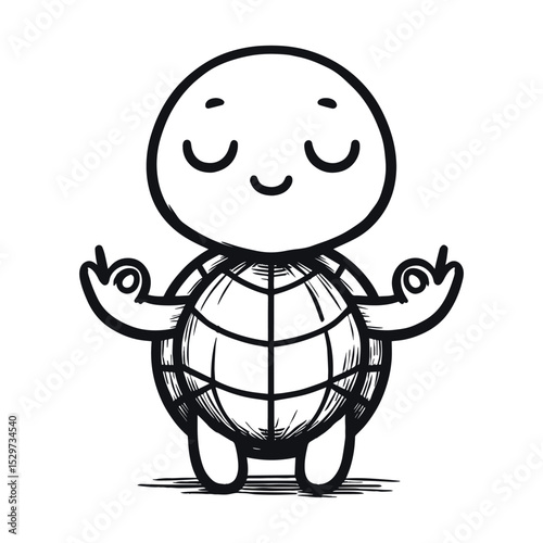 Cartoon turtle making an 
