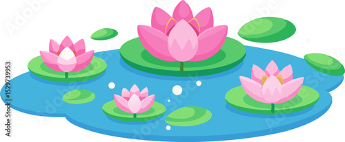 pink water lily