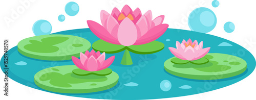 pink water lilies