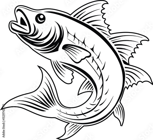 fish logo icon silhouette vector art