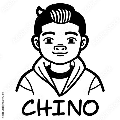 Chinos line art vector