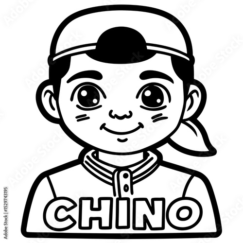 Chinos line art vector