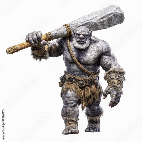 Stone Giant with Club - Fantasy Character