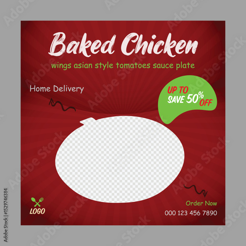 Social media post or square banner template vector design,