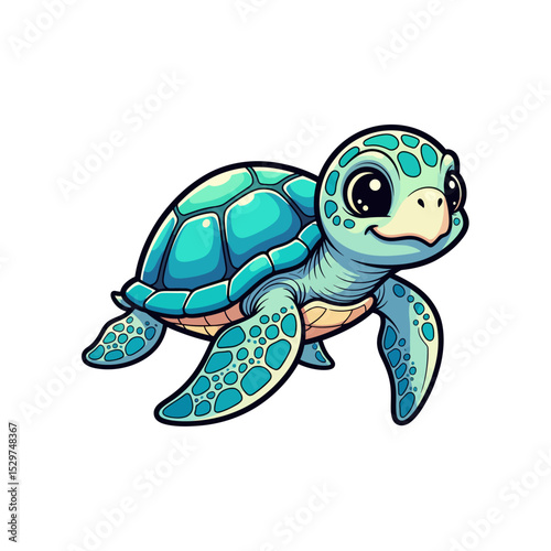Very cute and cool sea animal icon	
